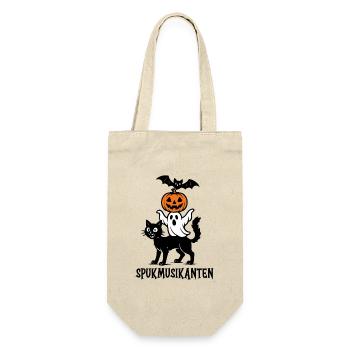 Musiciens hantés – Chat, fantôme, citrouille et chauve-souris - Sac à bouteille - nature - Devant