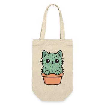 Conception de chaton cactus mignon - Sac à bouteille - nature - Devant