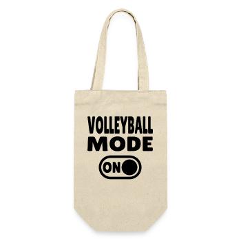 Volleyball Mode ON – Spielfreude pur - Geschenkbeutel für Flaschen - Natur - Vorne