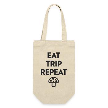 Eat Trip Repeat - Funny Mushroom Saying - Gift Bag for Bottles - nature - Front
