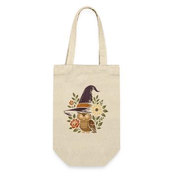 Chouette au chapeau magique avec des fleurs - Sac à bouteille - nature - Devant