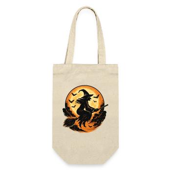 Witch Flight in the Full Moonlight Halloween Shirt - Gift Bag for Bottles - nature - Front