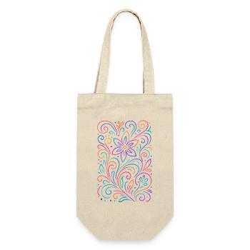 Colorful floral patterns in mandala style - Gift Bag for Bottles - nature - Front