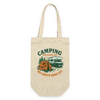 Le camping est le seul endroit où la saleté est décoration - Sac à bouteille - nature - Devant