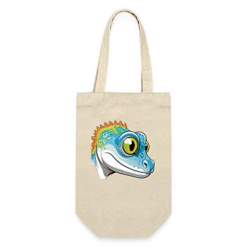 Bunter Geko Cartoon Design - Geschenkbeutel für Flaschen - Natur - Vorne