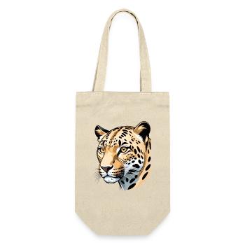Elegant Cheetah Head Illustration - Gift Bag for Bottles - nature - Front