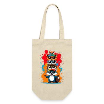 Funny Animal Sunglasses Caricature - Gift Bag for Bottles - nature - Front