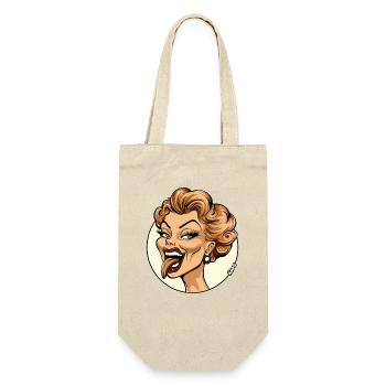 Retro Cartoon Comedy woman Illustration - Gift Bag for Bottles - nature - Front