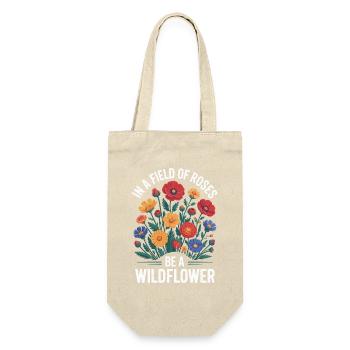 Wildblumen Spruch Inspiration - Geschenkbeutel für Flaschen - Natur - Vorne