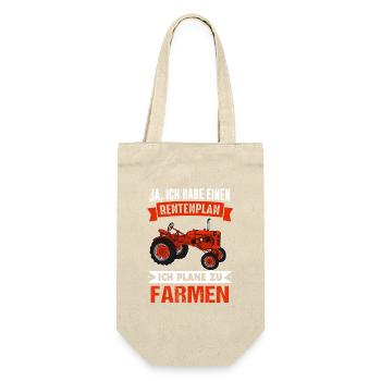 Retirement Plan Farms Gift Pension Pension Farewell - Gift Bag for Bottles - nature - Front