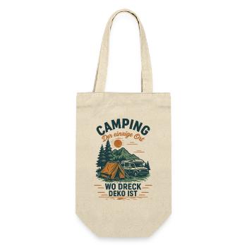 Le camping est le seul endroit où la décoration en terre battue est plus amusante - Sac à bouteille - nature - Devant