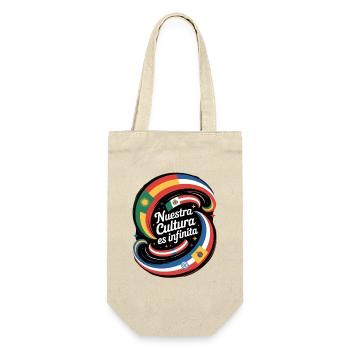 Nuestra Cultura Es Infinita Latino Culture Pride - Gift Bag for Bottles - nature - Front