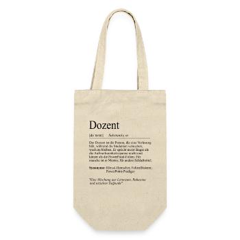 University Saying "Lecturer" Student Gift, Students - Gift Bag for Bottles - nature - Front