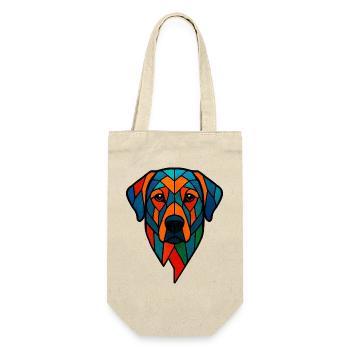 Geometric Labrador - Colorful Dog Art - Gift Bag for Bottles - nature - Front