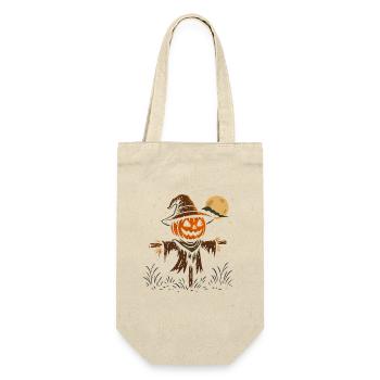Spooky Pumpkin Wizard Halloween Design - Gift Bag for Bottles - nature - Front