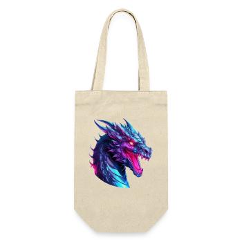Neon Dragon Head Artwork - Gift Bag for Bottles - nature - Front