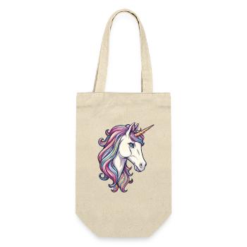 Colorful unicorn with colored hair - Gift Bag for Bottles - nature - Front