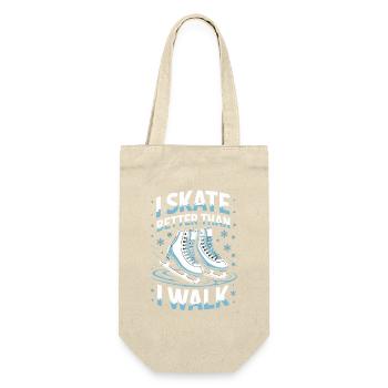 Ich Skate Besser Als Ich Gehe Eislaufen Spruch - Gift Bag for Bottles - nature - Front
