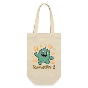 Playful Monster with Star Accents - Gift Bag for Bottles - nature - Front