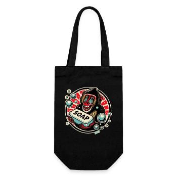 Mandrill Monkey with Soap - Gift Bag for Bottles - black - Front