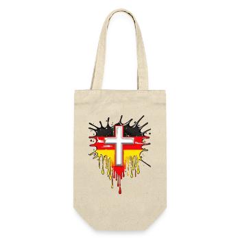 CROIX CHRÉTIENNE DRAPEAU ALLEMAND - Sac à bouteille - nature - Devant