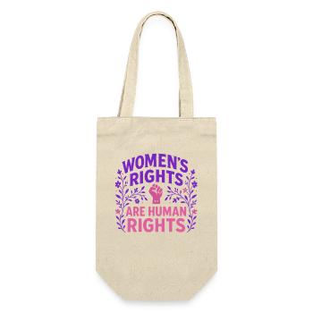 Die Rechte der Frauen sind Menschenrechte - Geschenkbeutel für Flaschen - Natur - Vorne