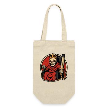 Roi squelette avec épée - Sac à bouteille - nature - Devant