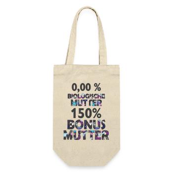Mutter Mama Bonus Stiefmutter Muttertag Geschenk - Geschenkbeutel für Flaschen - Natur - Vorne