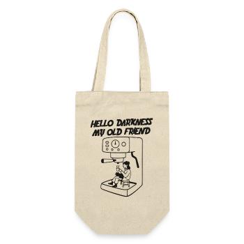 Hello Darkness my old Friend - black coffee - Gift Bag for Bottles - nature - Front