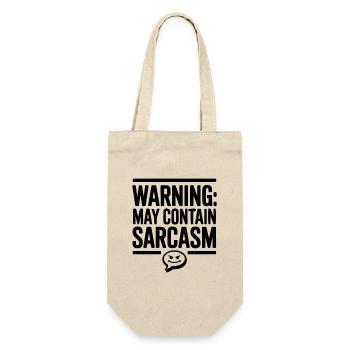 L’avertissement peut contenir du sarcasme - Sac à bouteille - nature - Devant
