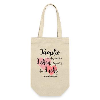 Family Love Saying Quote Design - Gift Bag for Bottles - nature - Front