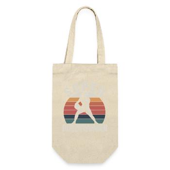 Super Rugbywoman Vintage Retro Women's Rugby - Gift Bag for Bottles - nature - Front