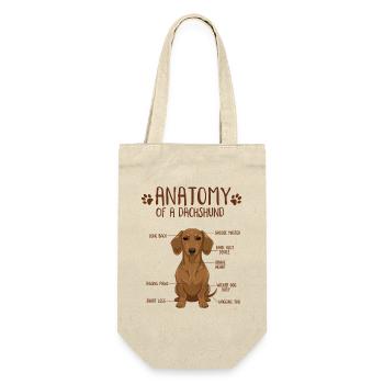Anatomy of a Dachshund - Geschenkbeutel für Flaschen - Natur - Vorne
