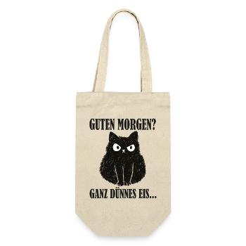 Guten Morgen Katze Ganz Dünnes Eis - Gift Bag for Bottles - nature - Front
