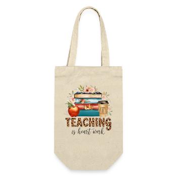 Teaching is heart work - Gift Bag for Bottles - nature - Front
