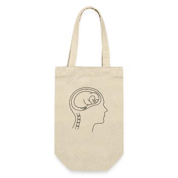 Silhouette de cerveau de pingouin minimaliste Tierlie - Sac à bouteille - nature - Devant