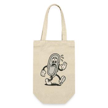Retro Cartoon Paper Clip - Gift Bag for Bottles - nature - Front