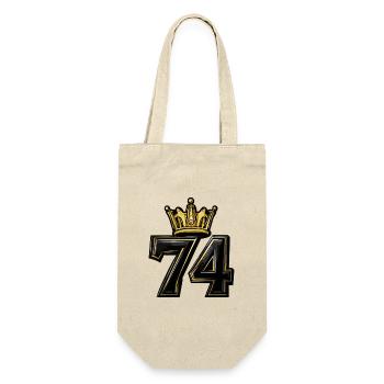 74 Number Krone - Gift Bag for Bottles - nature - Front