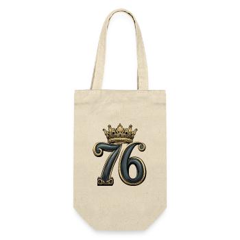 76 Number Krone - Gift Bag for Bottles - nature - Front