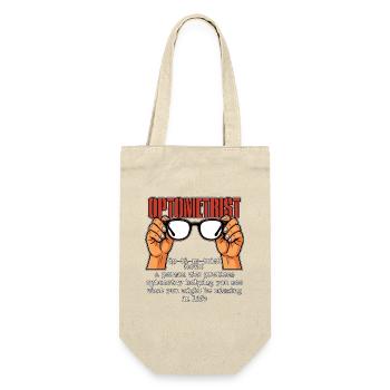 Optometrist A Person Who Optician Ophthalmologist - Geschenkbeutel für Flaschen - Natur - Vorne