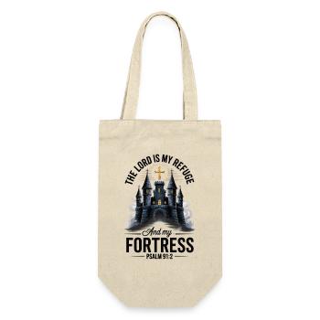 Le Seigneur est mon château de refuge et ma chemise croisée - Sac à bouteille - nature - Devant