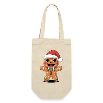 Cute Christmas Cartoon Animal - Geschenkbeutel für Flaschen - Natur - Vorne