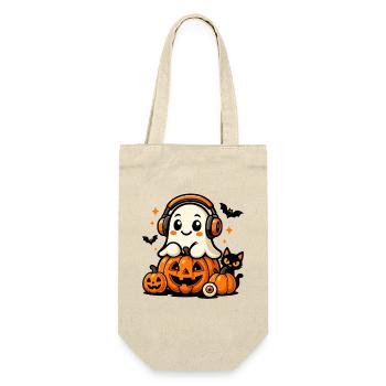 Fantôme mignon et citrouilles - Sac à bouteille - nature - Devant