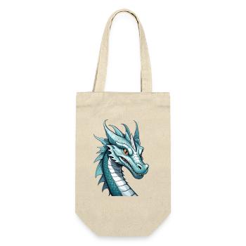 Kobaltdrachen Kopfkunst - Geschenkbeutel für Flaschen - Natur - Vorne