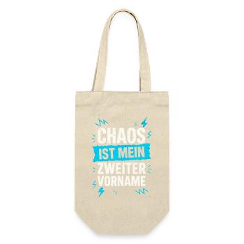 Chaos is my middle name – Funny saying - Gift Bag for Bottles - nature - Front