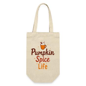 Pumpkin Spice Life Kürbis Gewürz - Geschenkbeutel für Flaschen - Natur - Vorne