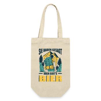 Wandern Sprüche Wanderer Wanderoutfits - Geschenkbeutel für Flaschen - Natur - Vorne