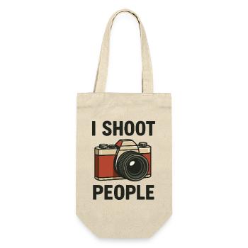 I Shoot People Camera Cartoon - Gift Bag for Bottles - nature - Front