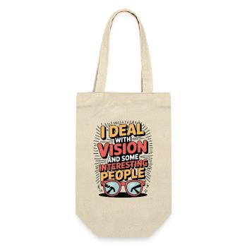 Optometrist I Deal With Vision Eye Doctor Optician - Geschenkbeutel für Flaschen - Natur - Vorne