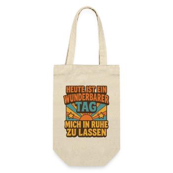Ein schöner Tag mich in Ruhe zu lassen Retro - Geschenkbeutel für Flaschen - Natur - Vorne